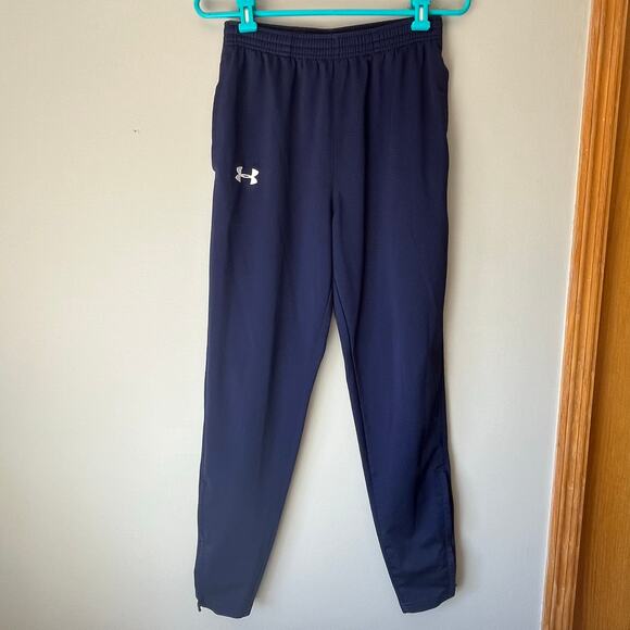 Under Armour Navy Blue Joggers with Zippers on Ankle Size Small - Picture 13 of 13